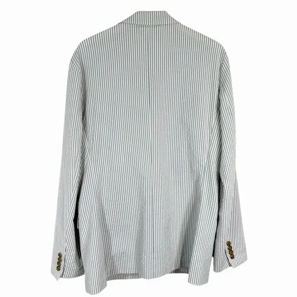 J.Crew Mens Ludlow Slim Fit Unstructured Suit Jacket Seersucker Size 42R L1015 - Picture 7 of 13